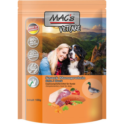 MAC´s DOG Mono Snack Ente 100g