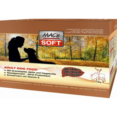 Macs DOG Soft Pute+Hirs 3x5kg