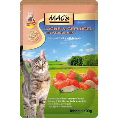 Macs Cat Lachs-Huhn 100gP